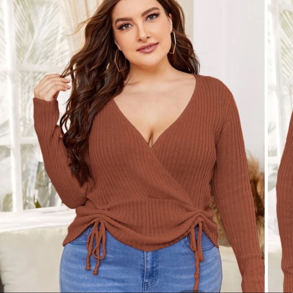Shein size 2 - sweater can be adjusted as shown in pics